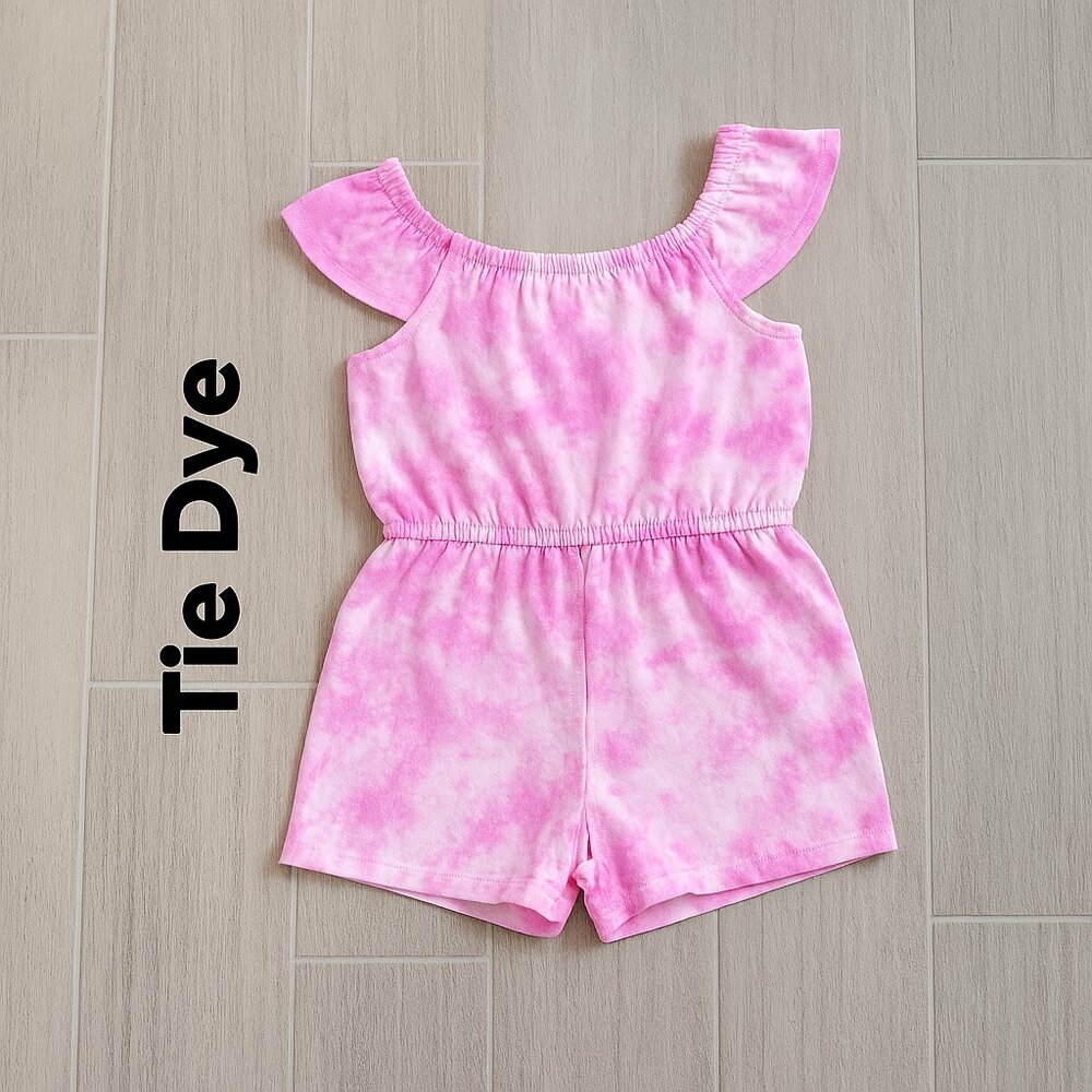Primark pull-on Girls Summer Romper – Pink Tie Dye - Sizes 2T 3T 4T!